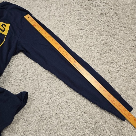 Chubbies The Surf Austin Shirt Men Medium Navy Blue Long Sleeve Pocket Tee - Picture 9 of 10